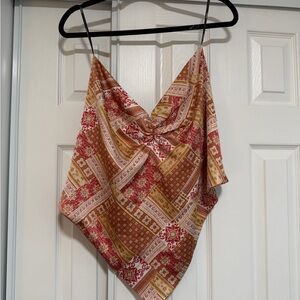 Forever 21 Patchwork Cami in Red and Brown